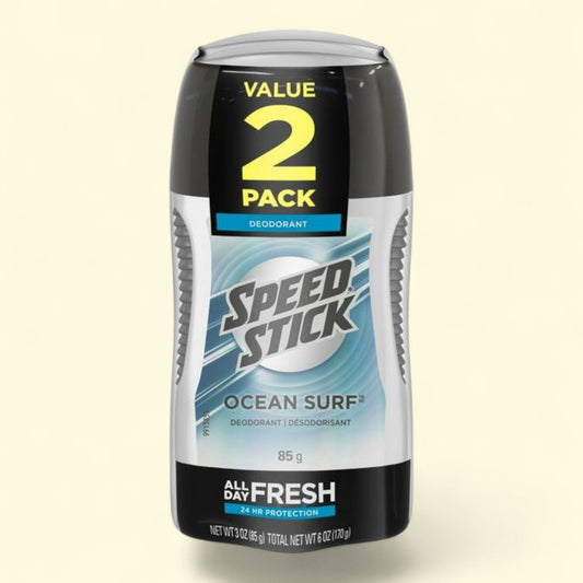 Speed Stick Men's Antiperspirant Deodorant, Ocean Surf, 3 oz, Twin Pack