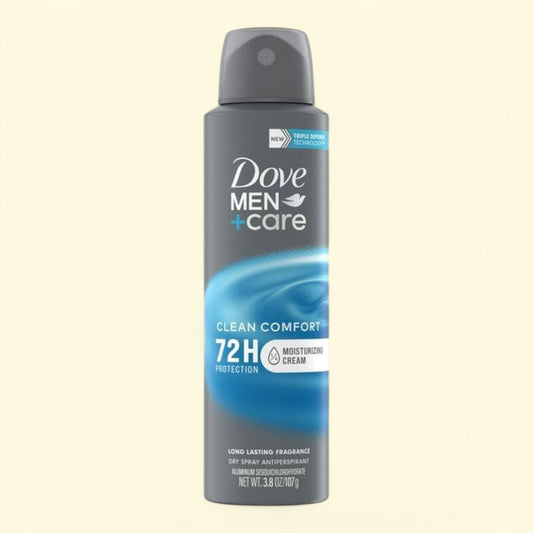Dove Men+Care Antiperspirant Deodorant Dry Spray, Clean Comfort, 3.8 oz