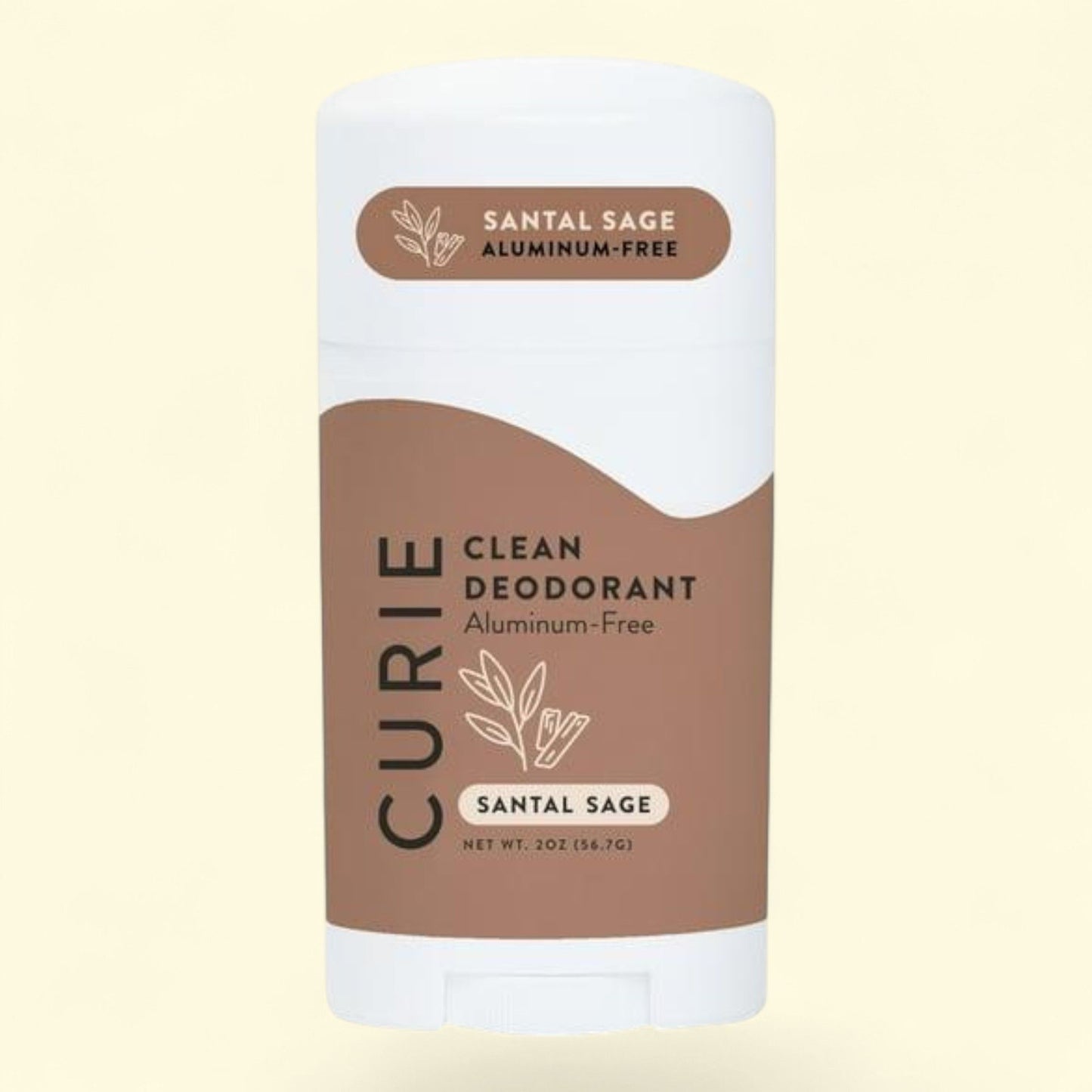 Curie Deodorant Stick, Santal Sage, 2 oz