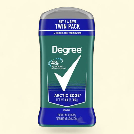 Degree Men's Deodorant Stick, Arctic Edge, 3 oz Twin Pack