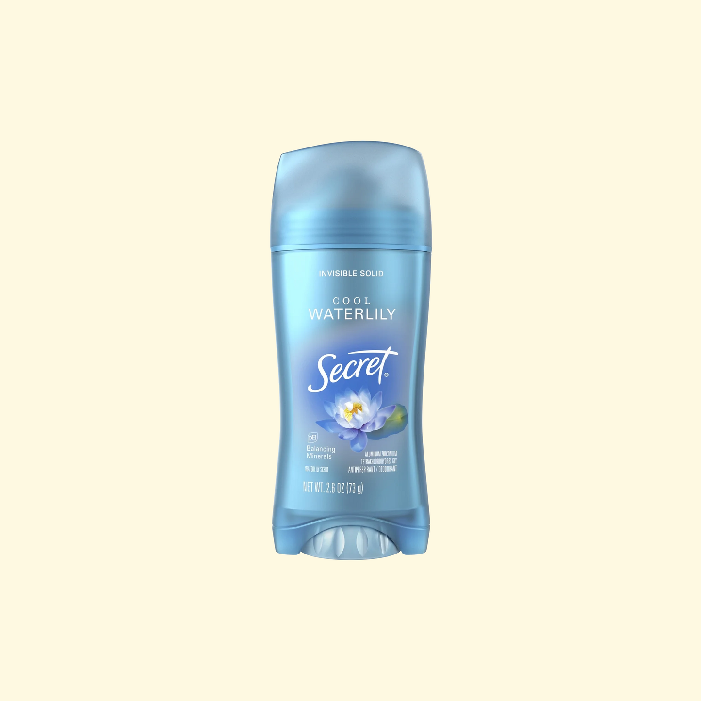 Secret Invisible Solid Antiperspirant Deodorant Stick, Waterlily Scent, 2.6 oz