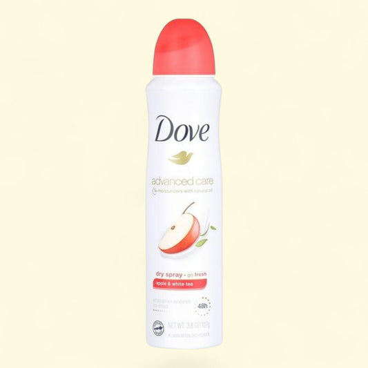 Dove Advanced Care Antiperspirant Deodorant Spray for Women, Apple & White Tea, 3.8 oz
