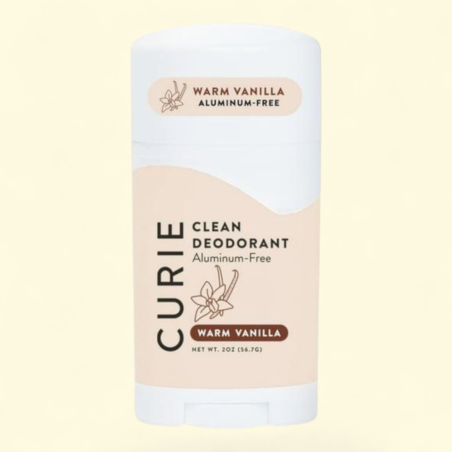 Curie Deodorant Stick, Warm Vanilla, 2 oz