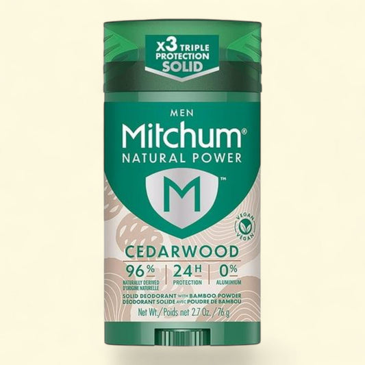 Mitchum Men's Deodorant Solid, Cedarwood, 2.7 oz