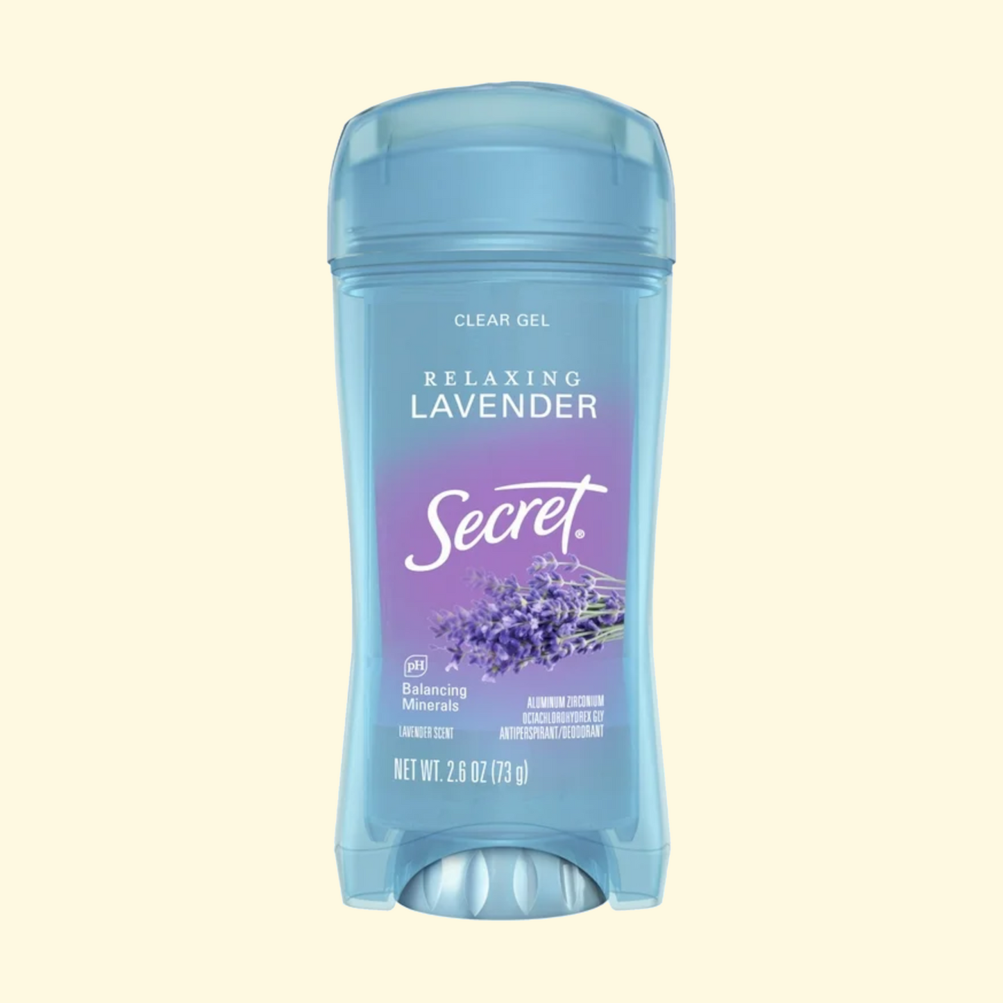 Secret Fresh Clear Gel Antiperspirant Deodorant, Lavender, 2.6 oz