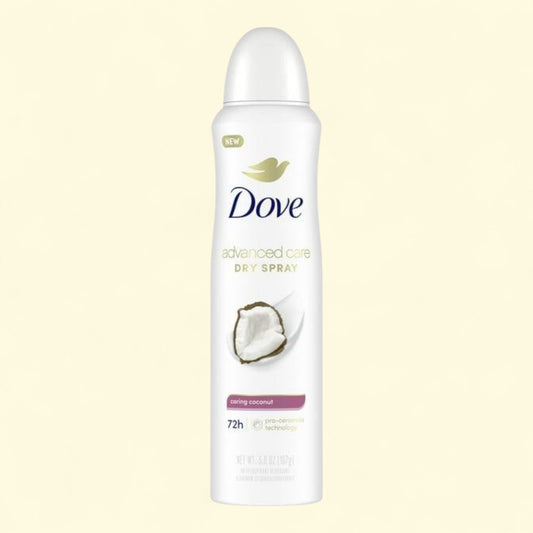 Dove Advanced Care Antiperspirant Deodorant Dry Spray, Caring Coconut, 3.8 oz, 3 Count