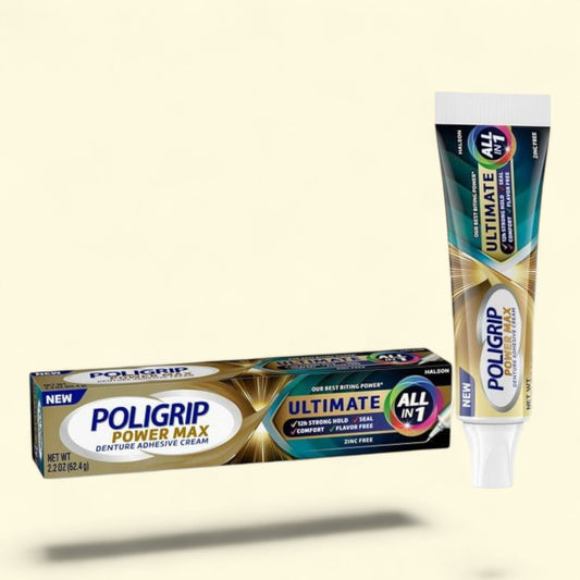 Poligrip Power Max Denture Adhesive Cream, 2.2 oz