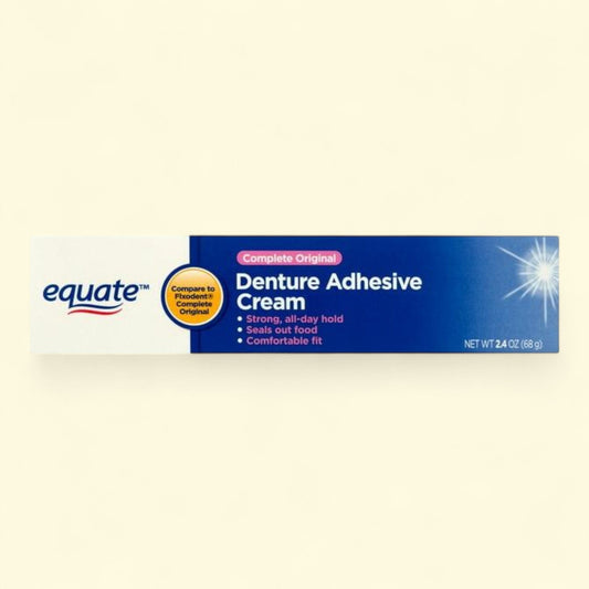 Equate Denture Adhesive Cream, 2.4 oz