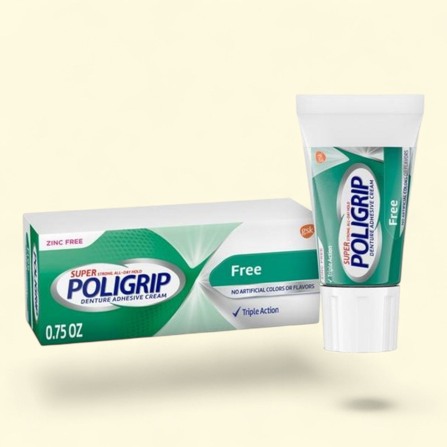 Super Poligrip All-Day Hold Denture Adhesive Cream, 0.75 Oz