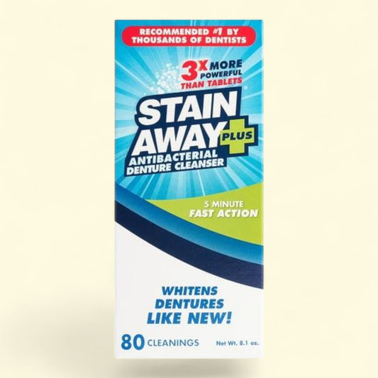 Stain Away Plus Denture Cleanser, 8.10 oz