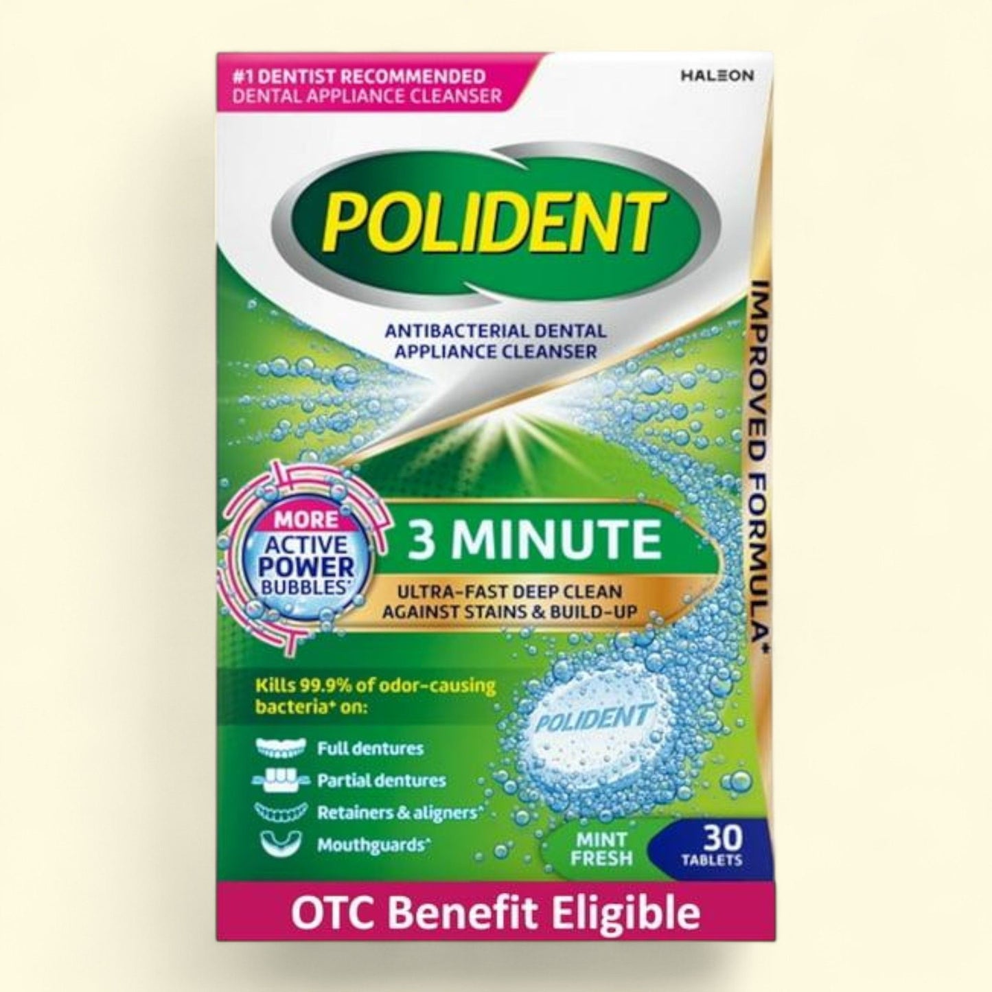 Polident Dental Appliance Cleanser Tablets, 30 Count
