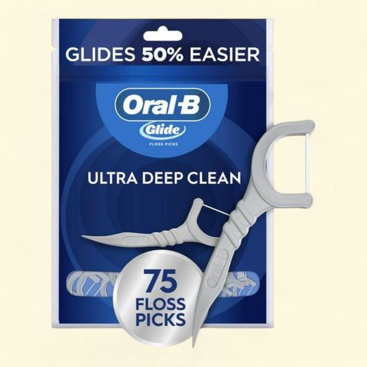 Oral-B Glide Ultra Deep Clean Floss Picks, 75 Floss Picks