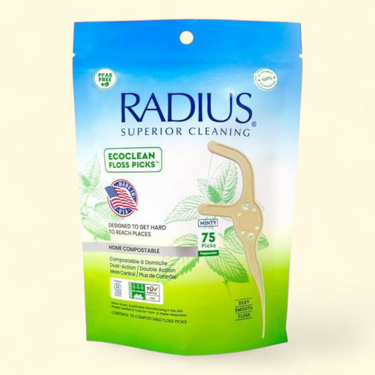RADIUS EcoClean Dental Floss Pick, 75 Count