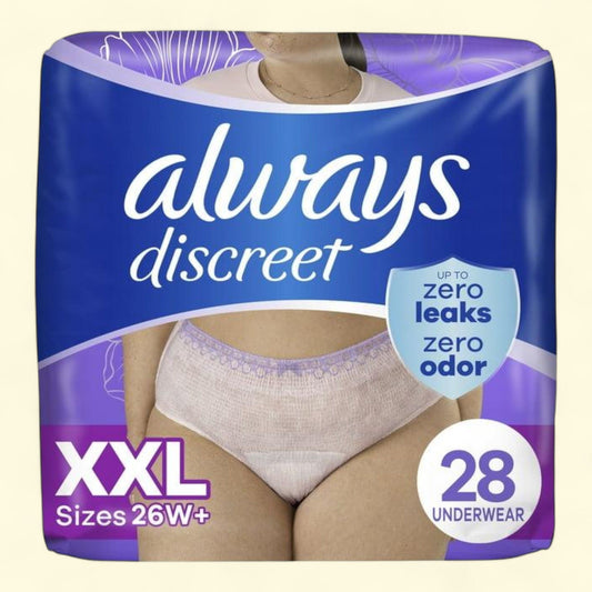 Always Discreet Incontinence Underwear, XXL, 28 CT