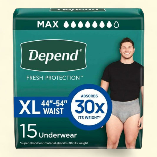 Depend Incontinence Underwear for Men, XL, 15 Count