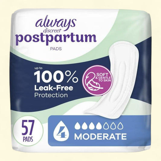 Always Discreet Incontinence Pads, Moderate Absorbency, 57 CT