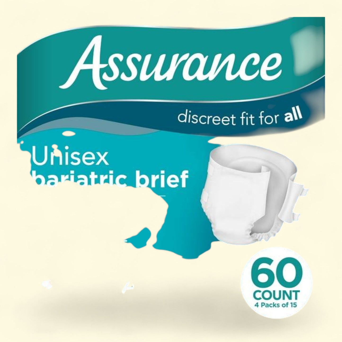 Assurance Incontinence Briefs XL, 60 Count