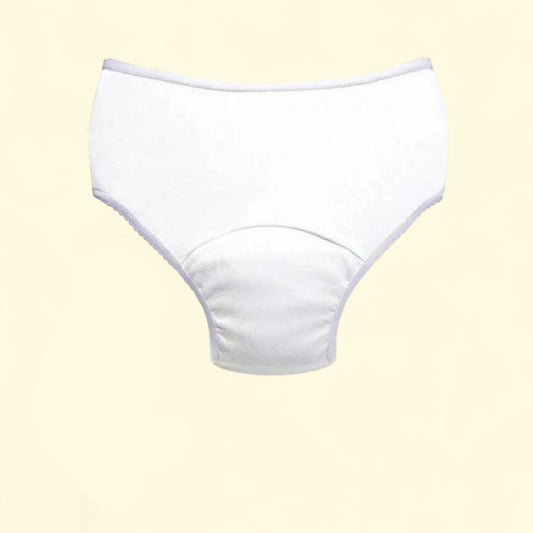 White underwear on a light yellow background