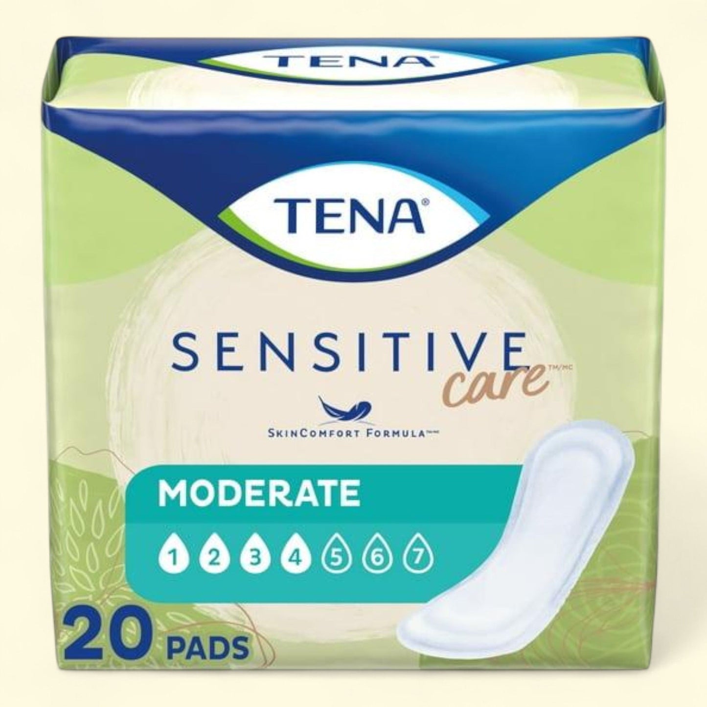 Tena Incontinence Pads, Moderate Absorbency, 20 Count