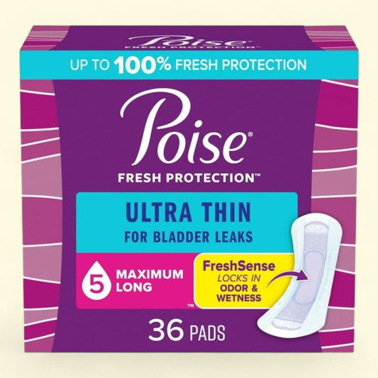 Poise Incontinence Pads, Ultra Thin, Long Length, 36 Count