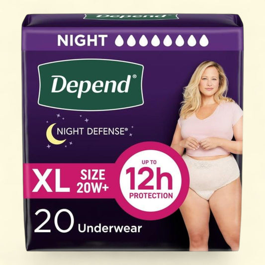 Depend Night Defense Incontinence Underwear, XL, 20 Count