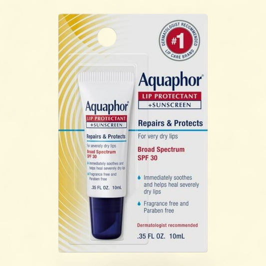 Aquaphor Lip Protectant + Sunscreen, Lip Balm with SPF 30, 0.35 oz