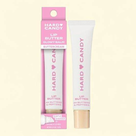 Hard Candy Lip Butter Glowy Balm, Buttercream, 15mL Tube