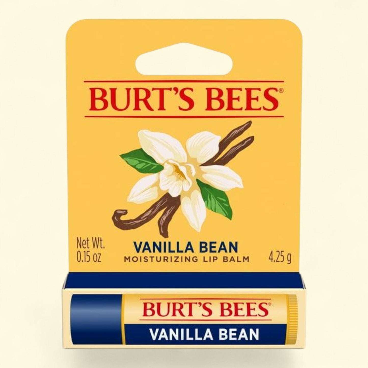 Burt's Bees Moisturizing Lip Balm, Vanilla Bean, 1 Tube