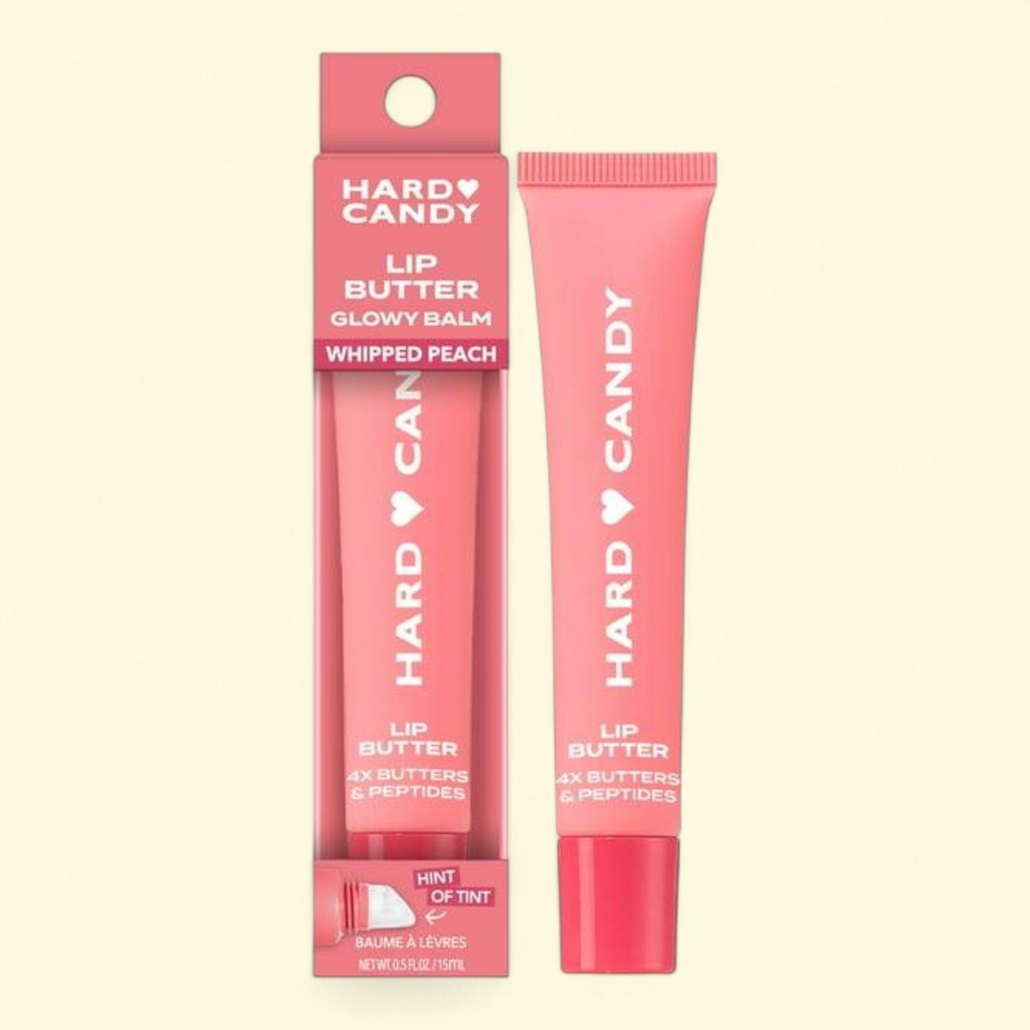 Hard Candy Lip Butter Glowy Balm, Whipped Peach, 0.3 oz.