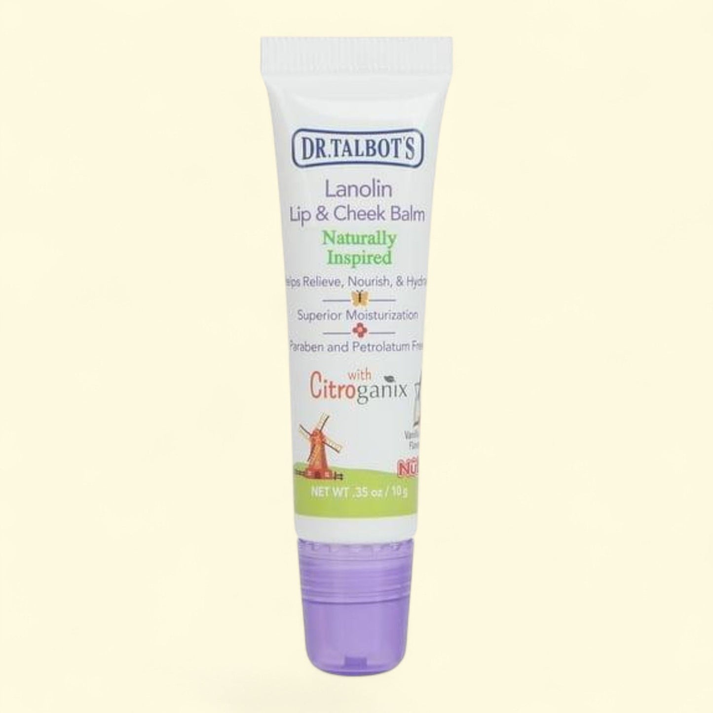 Dr. Talbot's Lanolin Lip & Cheek Balm, Vanilla Milk, 0.35 oz Tube