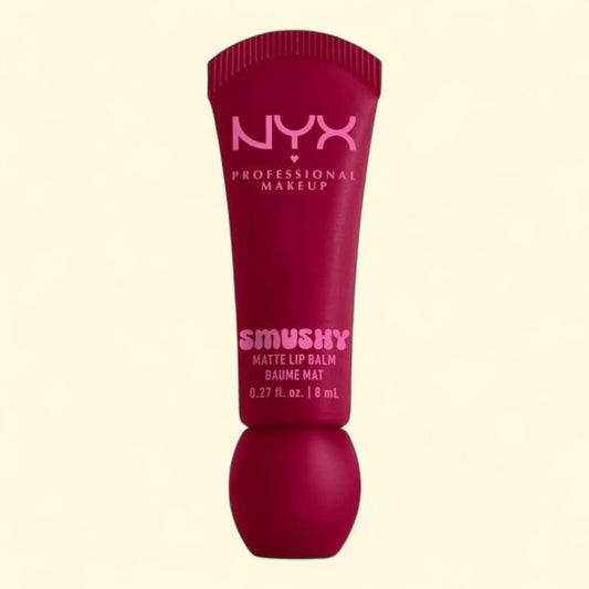 NYX Professional Makeup Smushy Matte Lip Balm, Squeeze N' Sizzle, Matte Cherry Red, 0.27 fl oz