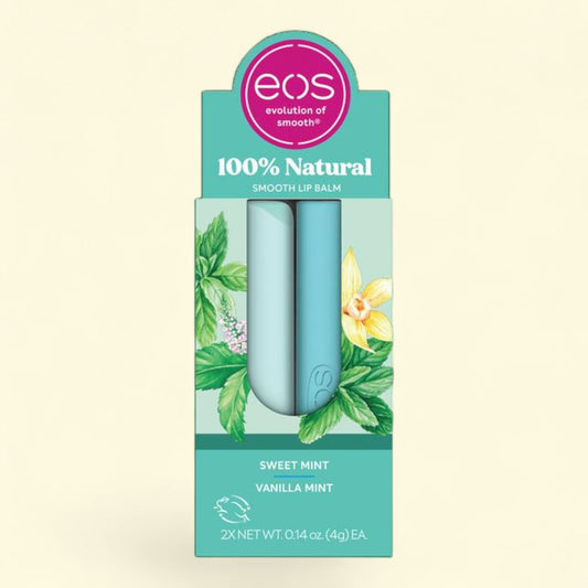 eos Lip Balm, Sweet Mint & Vanilla Mint, 0.14 oz, 2-Pack
