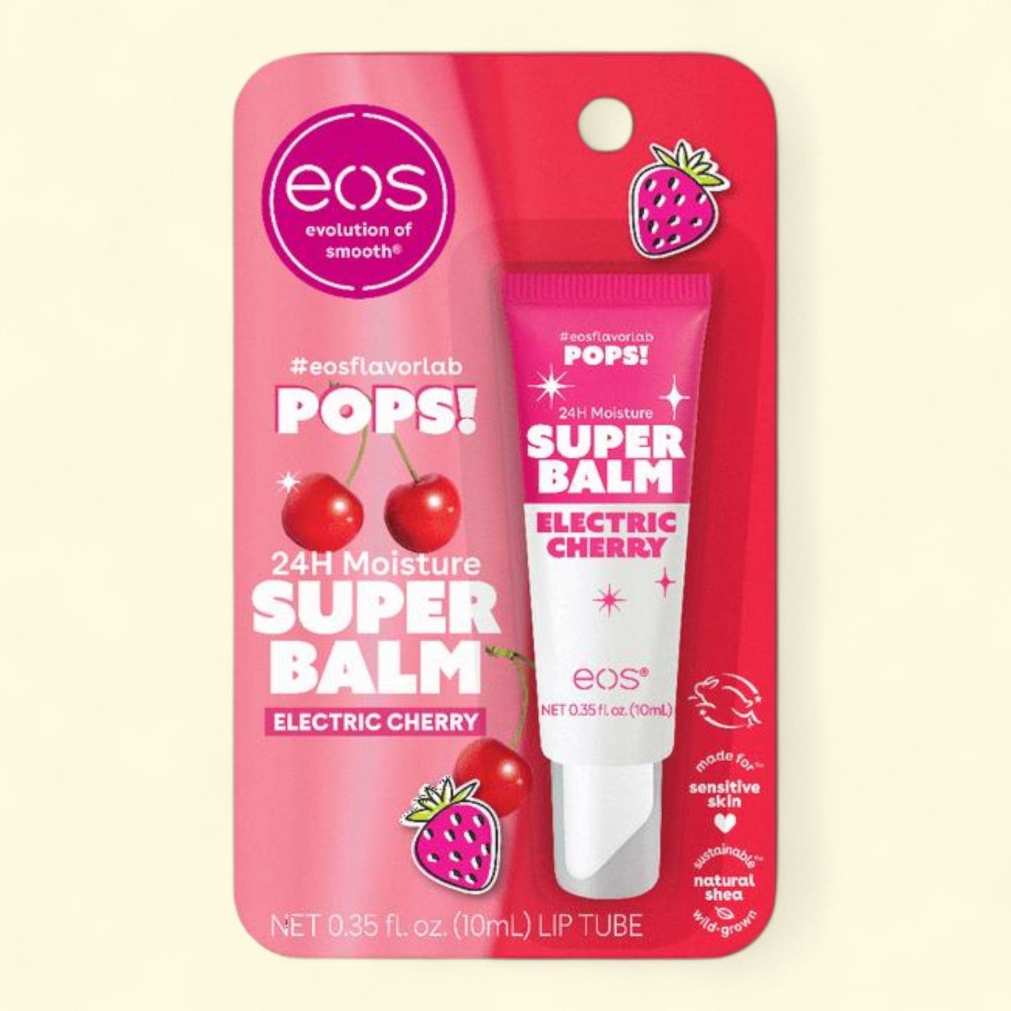 EOS Super Balm, Electric Cherry, 0.35 fl oz — authentic US product shipped worldwide by Treatspree
