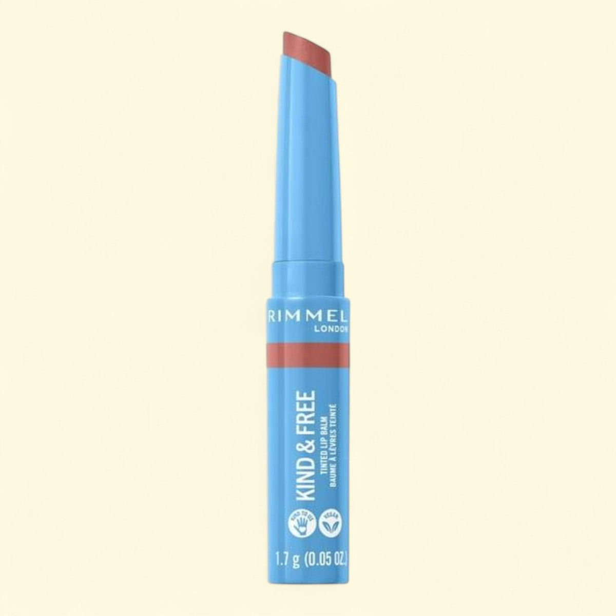 Rimmel Tinted Lip Balm, 002 Natural Apricot, 0.14 oz — authentic US product shipped worldwide by Treatspree