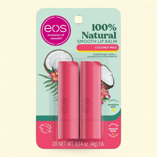 eos Lip Balm Stick, Coconut Milk | 0.14 oz | 2-Pack