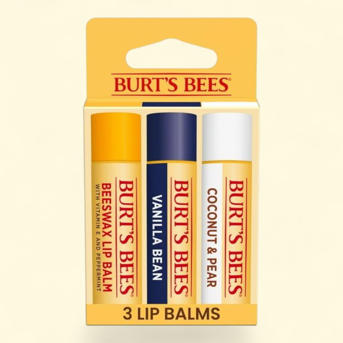 Burt's Bees Lip Balm, Nothing But Hits, 3 ct