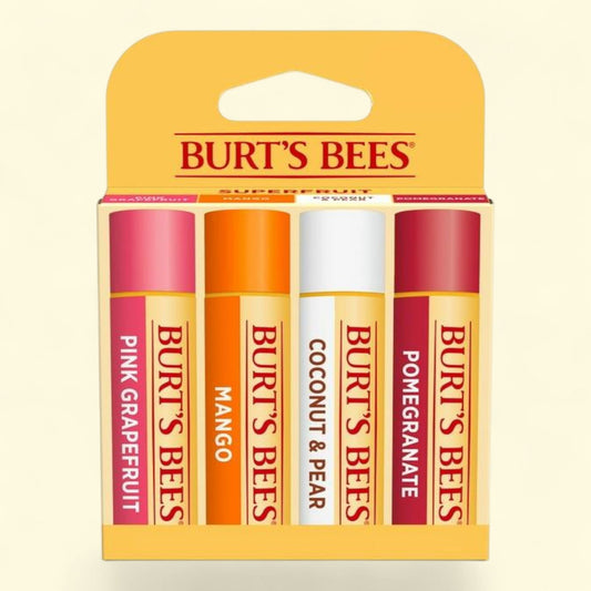 Burt's Bees Lip Balm with Beeswax, Superfruit, 4 Tubes