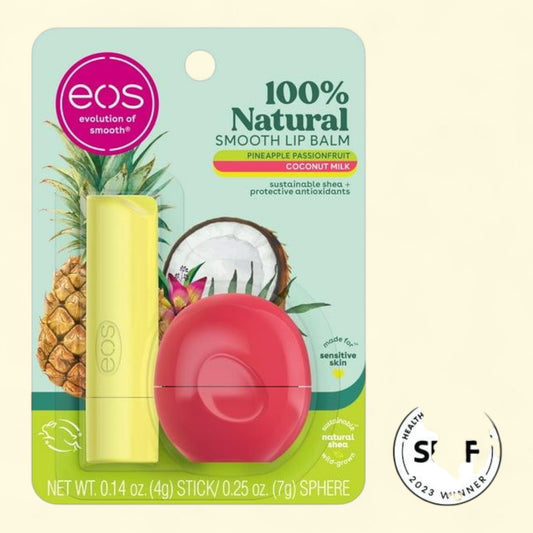 Eos Lip Balm, Pineapple Passionfruit & Coconut Milk, 0.39 oz, 2-Pack