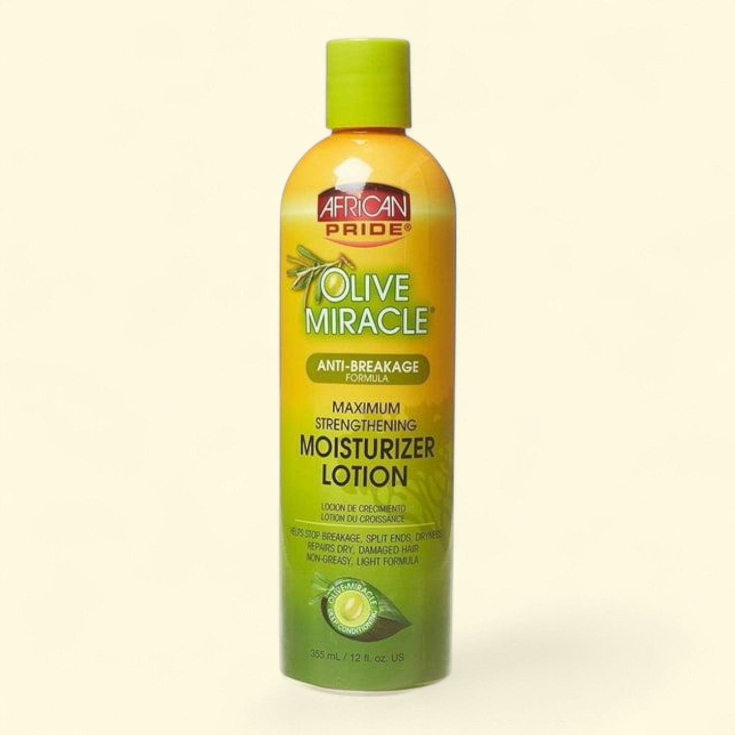 African Pride Olive Miracle Anti-Breakage Moisturizer Lotion, 12 fl oz