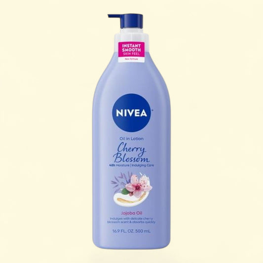 NIVEA Oil Infused Cherry Blossom and Jojoba Oil Body Lotion, 16.9 fl oz