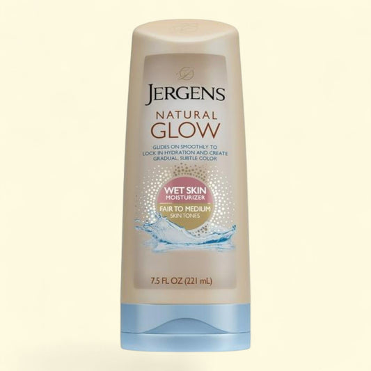 Jergens Natural Glow Wet Skin Moisturizer, Fair to Medium Skin 7.5 oz