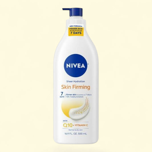 NIVEA Skin Firming Sheer Hydration Body Lotion, 16.9 fl oz