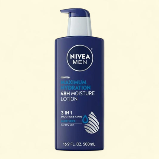 NIVEA MEN Maximum Hydration 3-in-1 Body Lotion, 16.9 fl oz