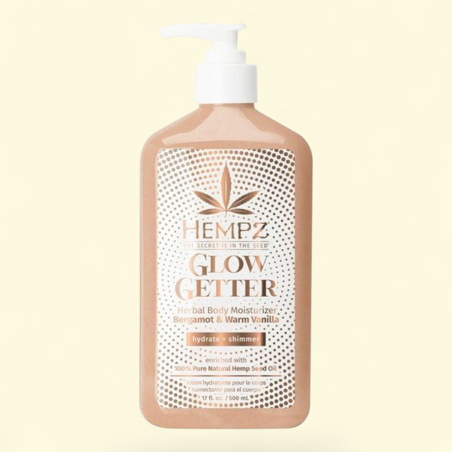 Hempz Glow Getter Herbal Body Moisturizer, 17 Ounces