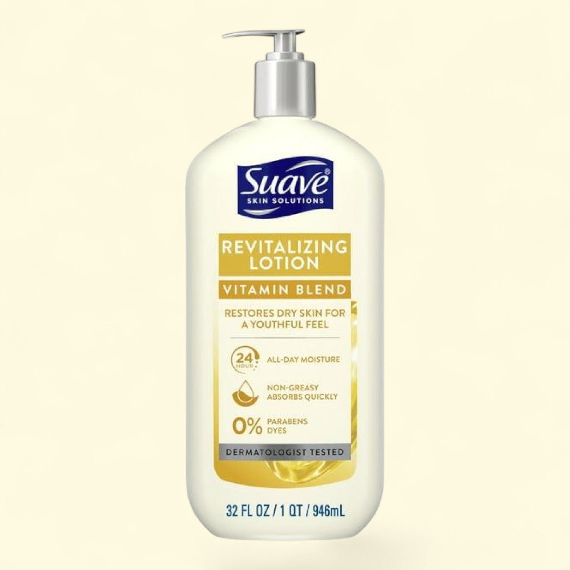 Suave Skin Solutions Revitalizing Body Lotion, 32 oz. — authentic US product shipped worldwide by Treatspree
