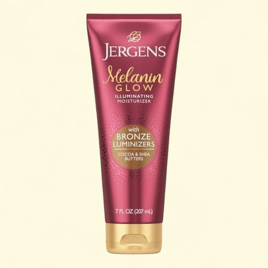 Jergens Hand and Body Lotion, Melanin Glow Illuminating Moisturizer Bronze Luminizers 7 Oz