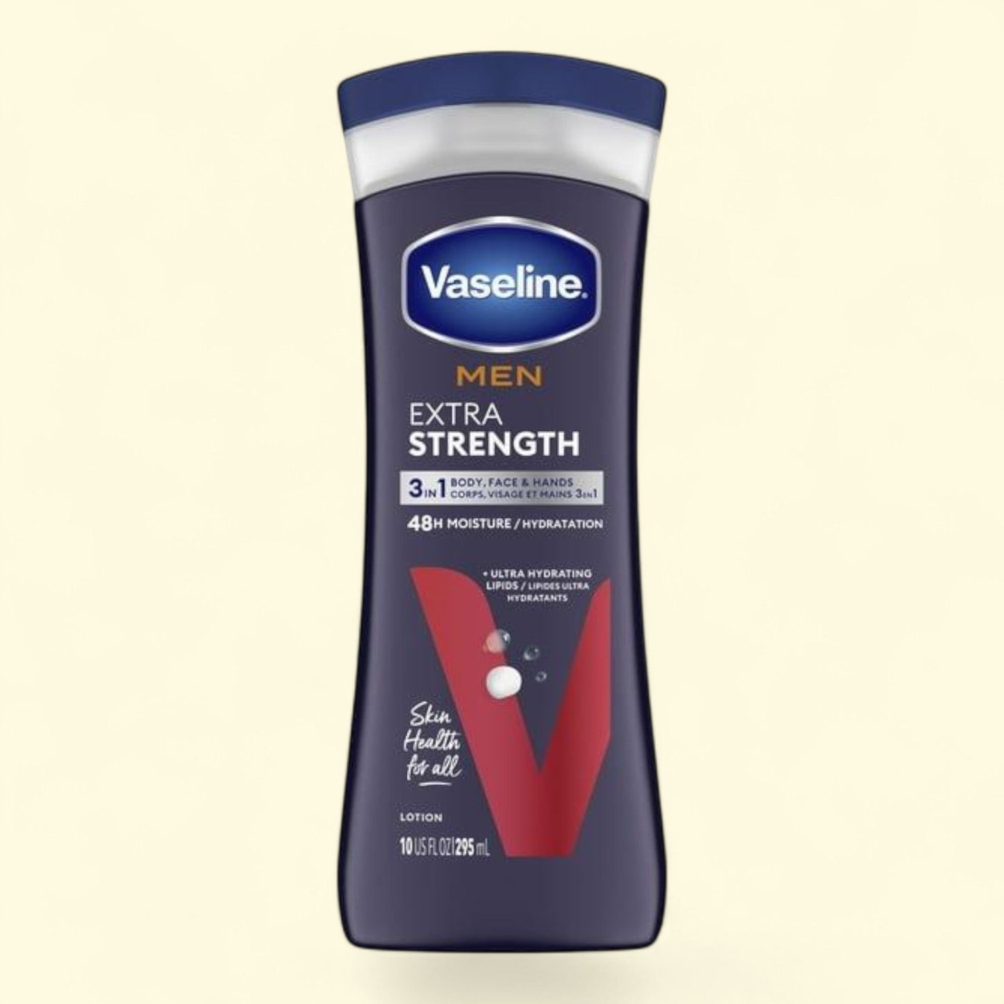 Vaseline Men Extra Strength Face and Body Lotion, 10 fl oz