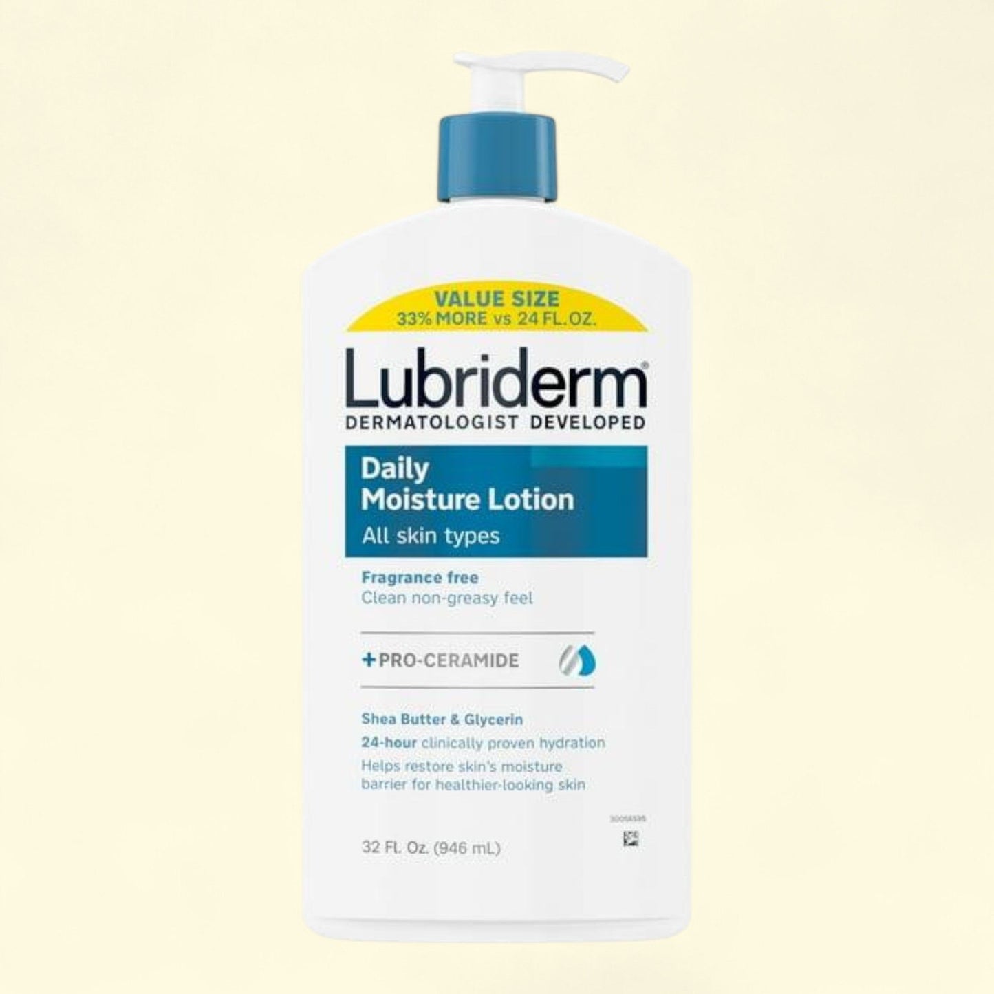 Lubriderm Daily Moisture Body Lotion + Pro-Ceramide, 32 fl. oz.