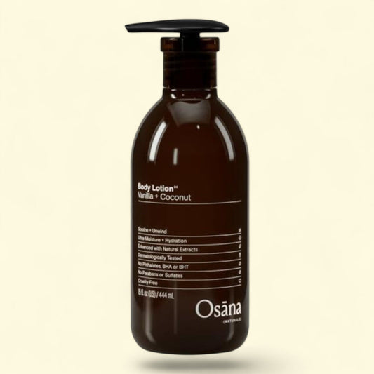 Osana Naturals Body Lotion, Ultra Moisture + Hydration, Vanilla + Coconut, 8 oz