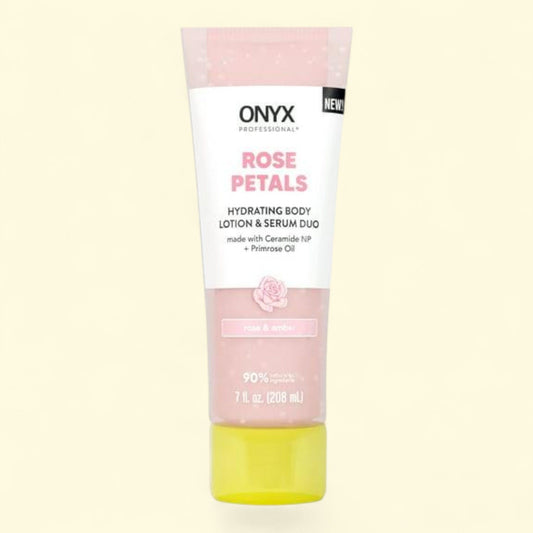 ONYX Professional Body Lotion & Serum Duo, Rose Petals, 7 fl oz.